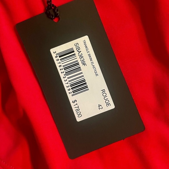 Zadig & Voltaire Triangle Logo Bikini in Red- L,XL - Picture 13 of 13